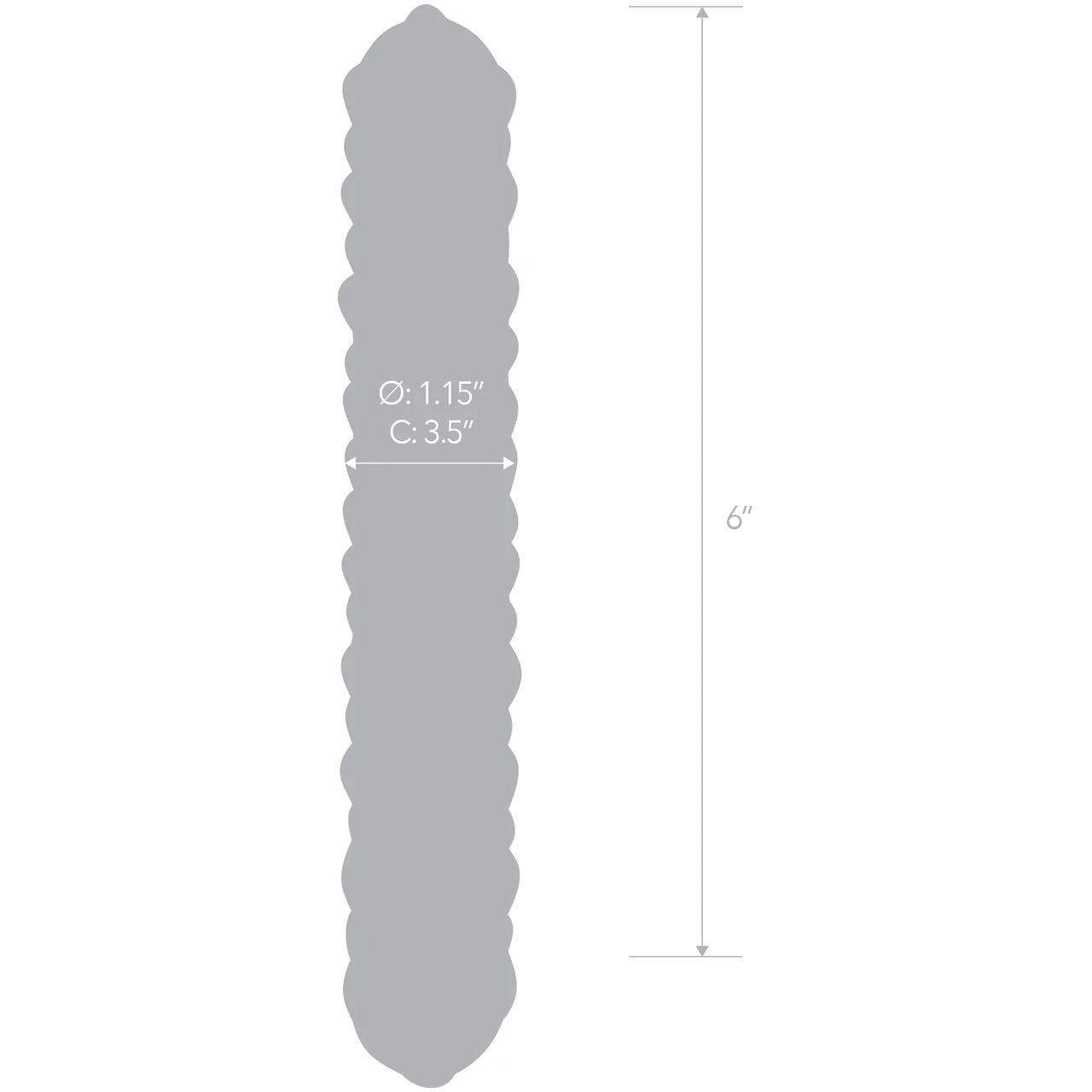 Gläs Purple Rose Nubby Glass Dildo - Image 5