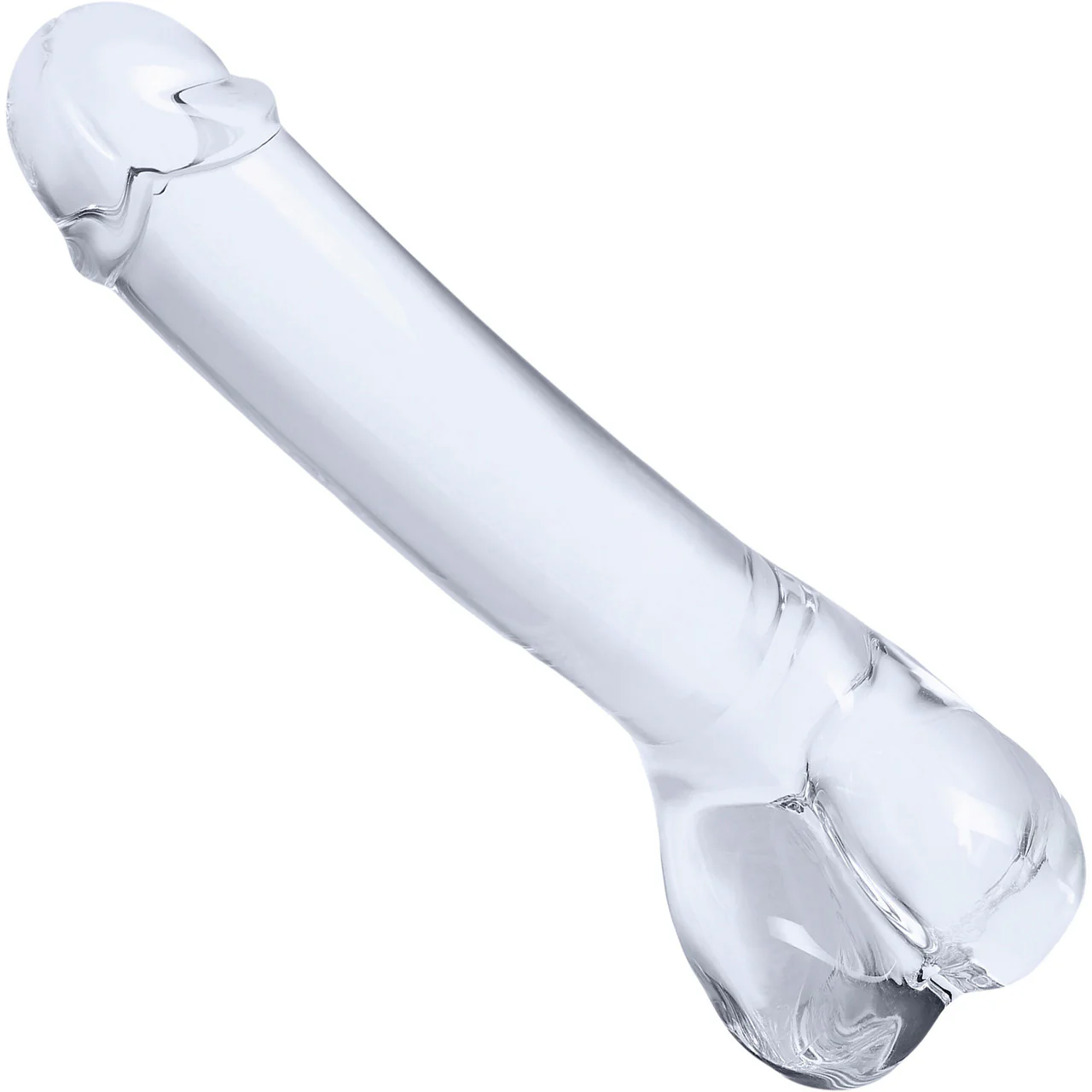 Gläs Realistic Curved Glass G-Spot Dildo - Clear - Image 2