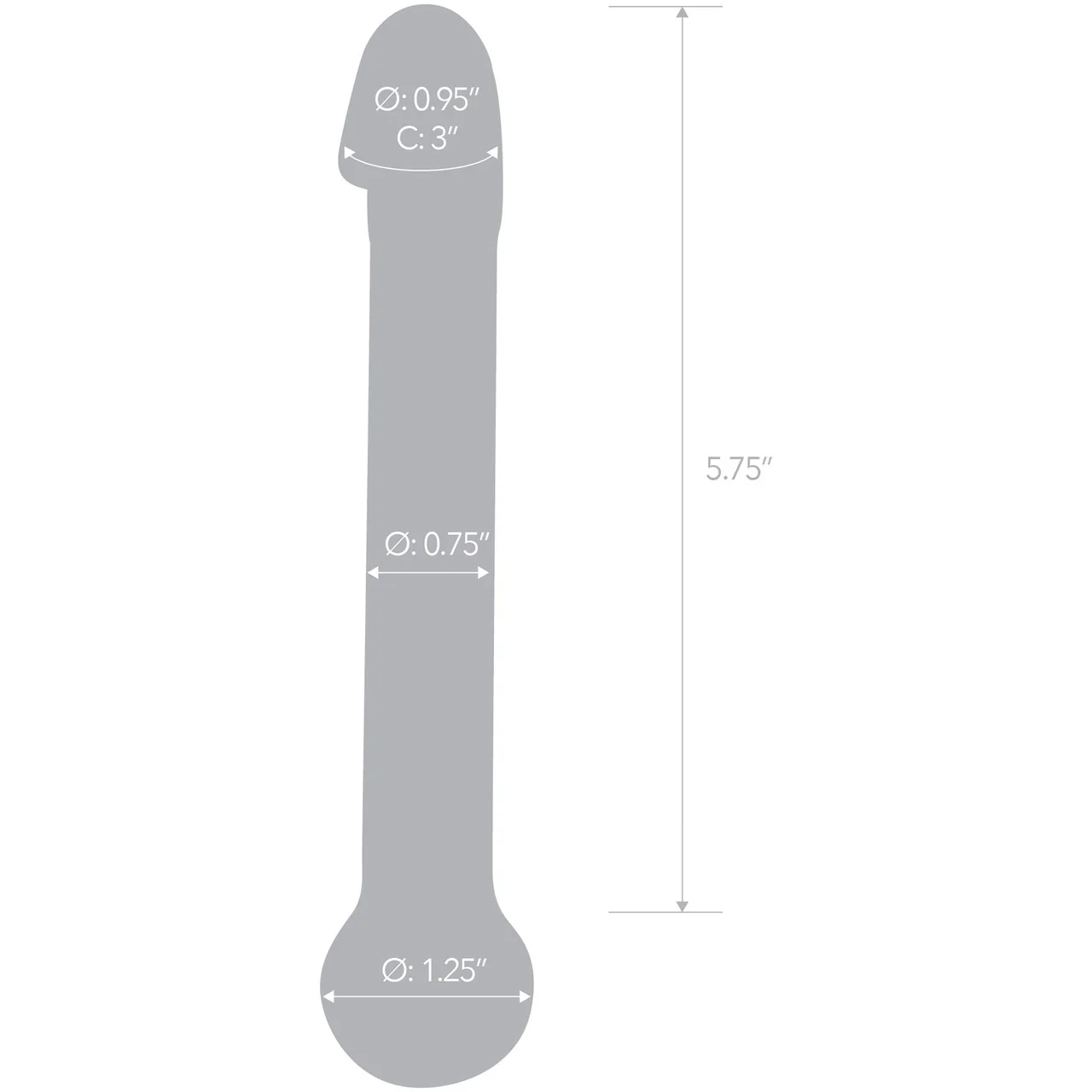 Gläs Realistic Head Glass Dildo - Clear - Image 5