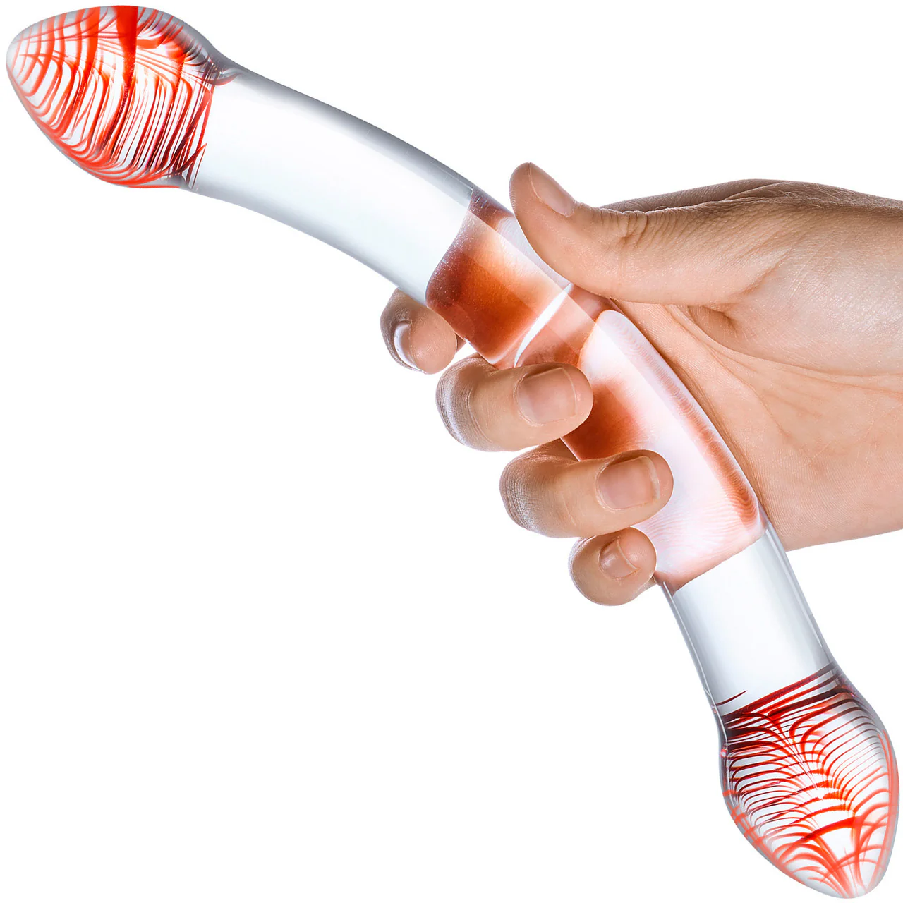 Gläs Red Head Glass Double Dildo - Image 3