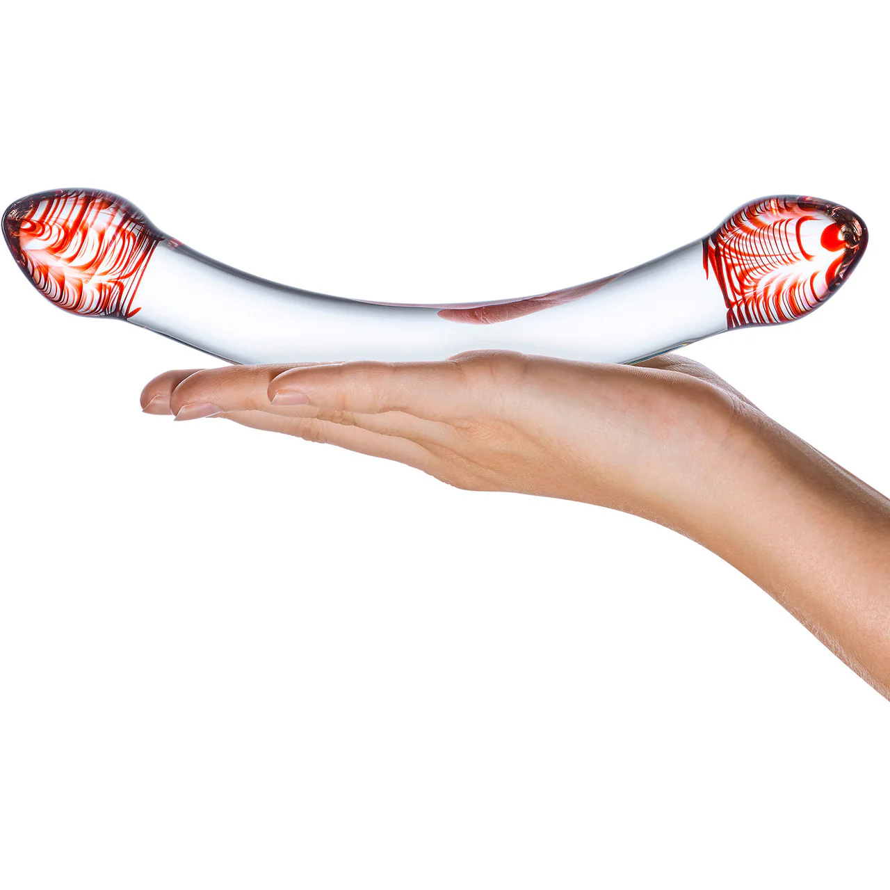 Gläs Red Head Glass Double Dildo - Image 4