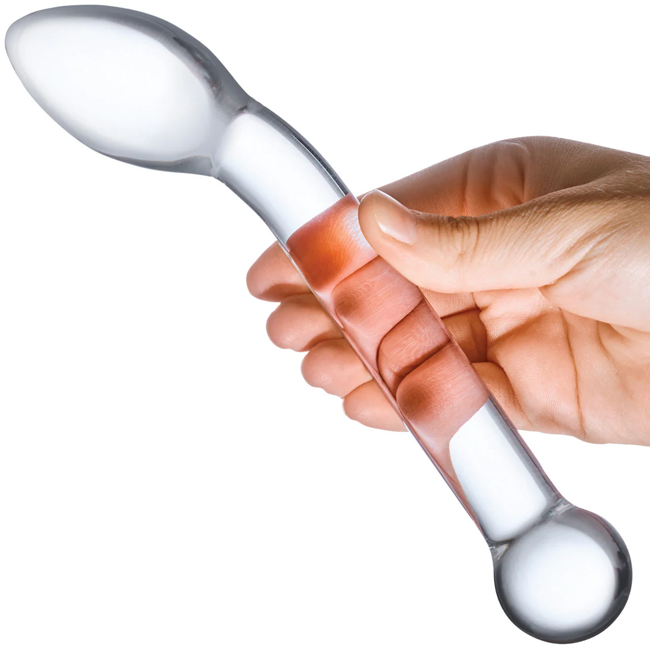 Gläs Slimline G-Spot Glass Dildo - Clear - Image 3