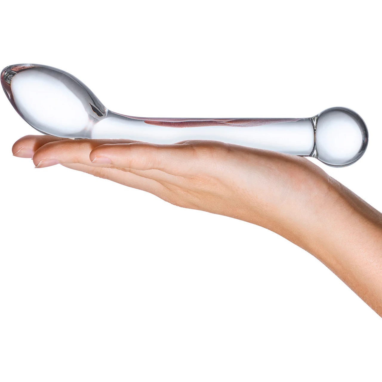 Gläs Slimline G-Spot Glass Dildo - Clear - Image 4