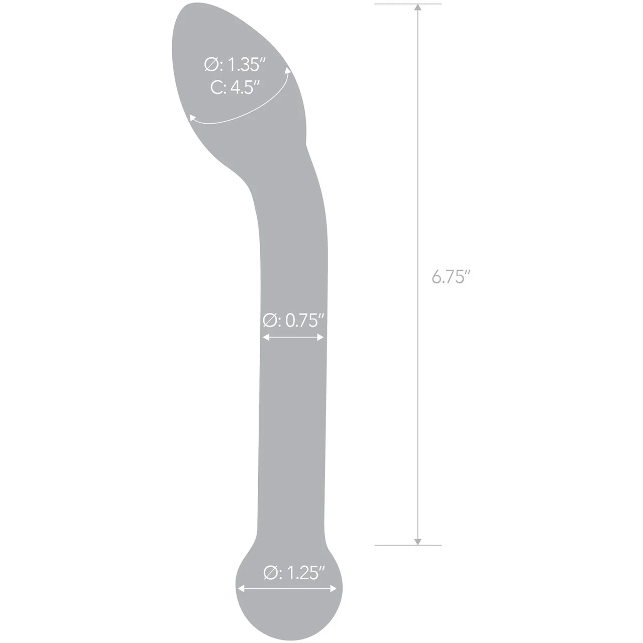 Gläs Slimline G-Spot Glass Dildo - Clear - Image 5