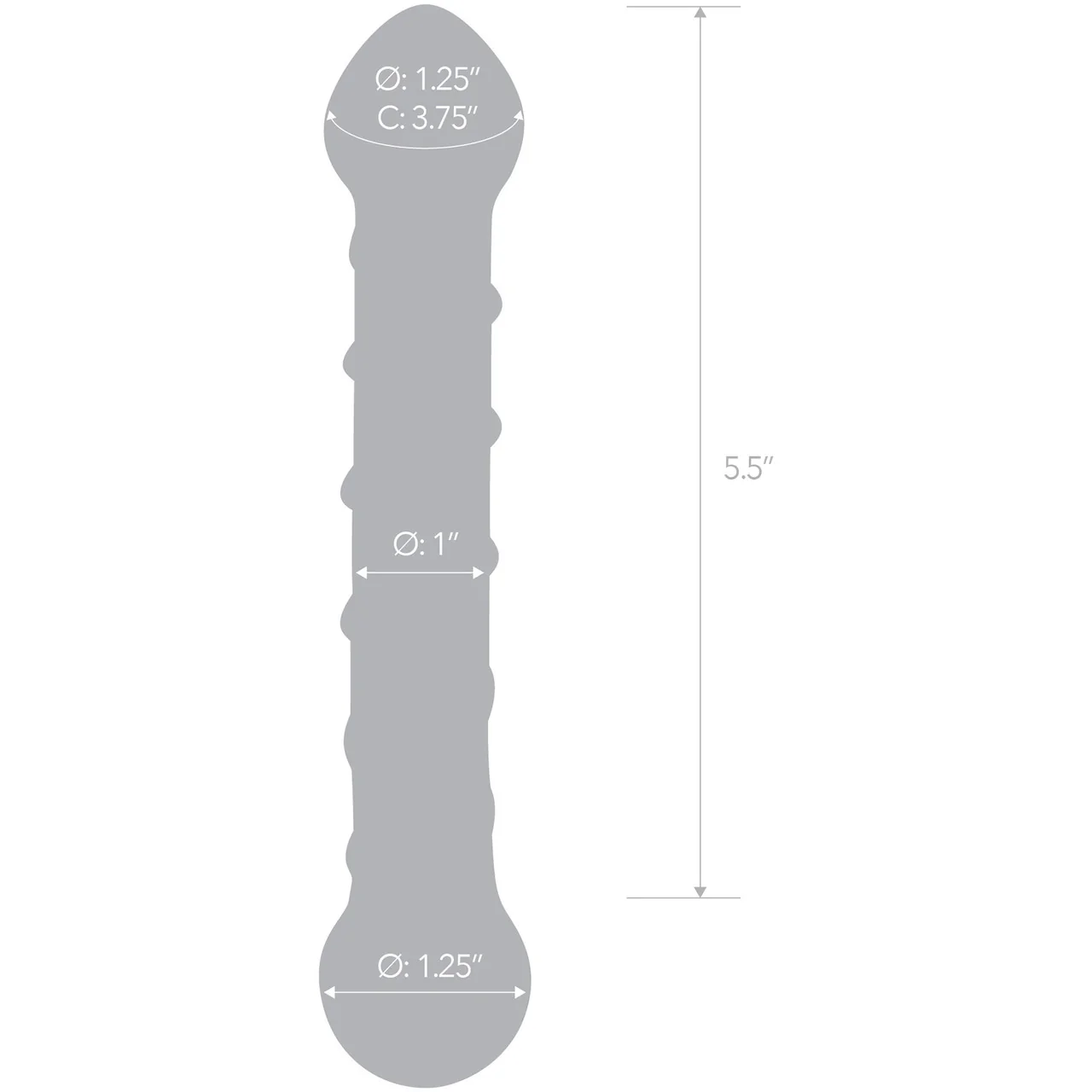 Gläs Spiral Glass Dildo - Clear & Blue - Image 5