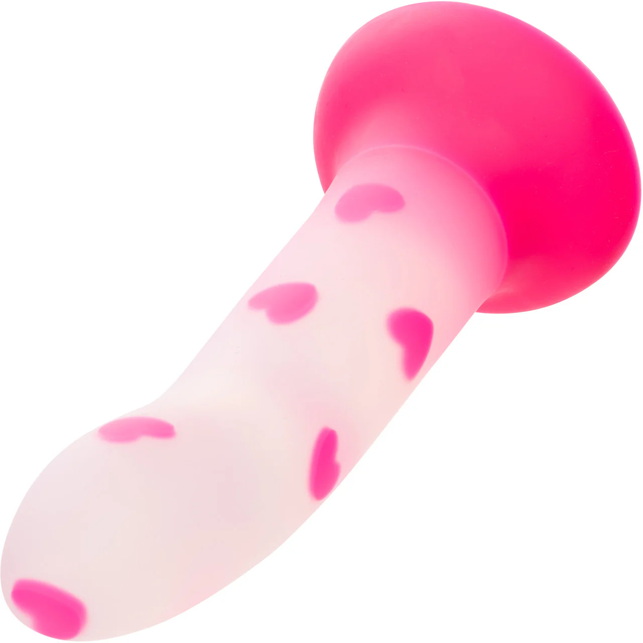 Glow Stick Heart 6" Glow In The Dark Silicone Suction Cup Dildo By CalExotics - Image 6