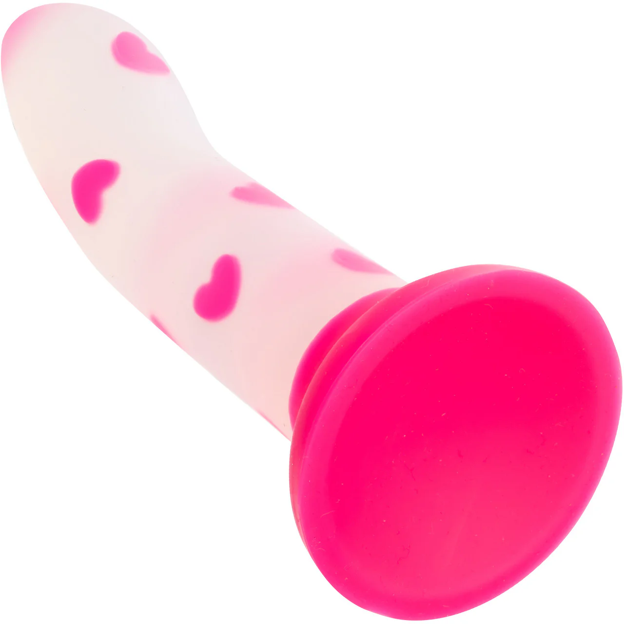 Glow Stick Heart 6" Glow In The Dark Silicone Suction Cup Dildo By CalExotics - Image 8
