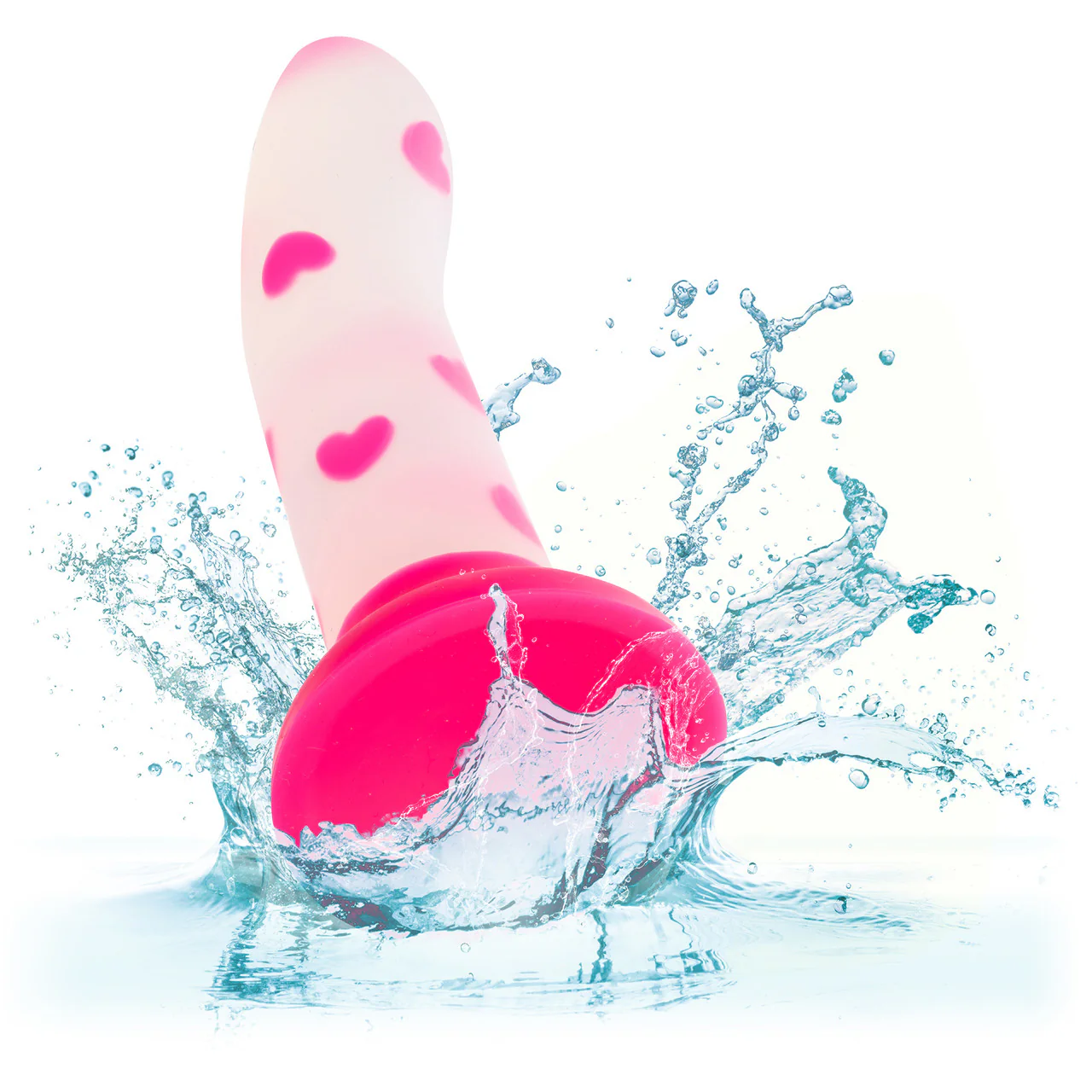 Glow Stick Heart 6" Glow In The Dark Silicone Suction Cup Dildo By CalExotics - Image 9