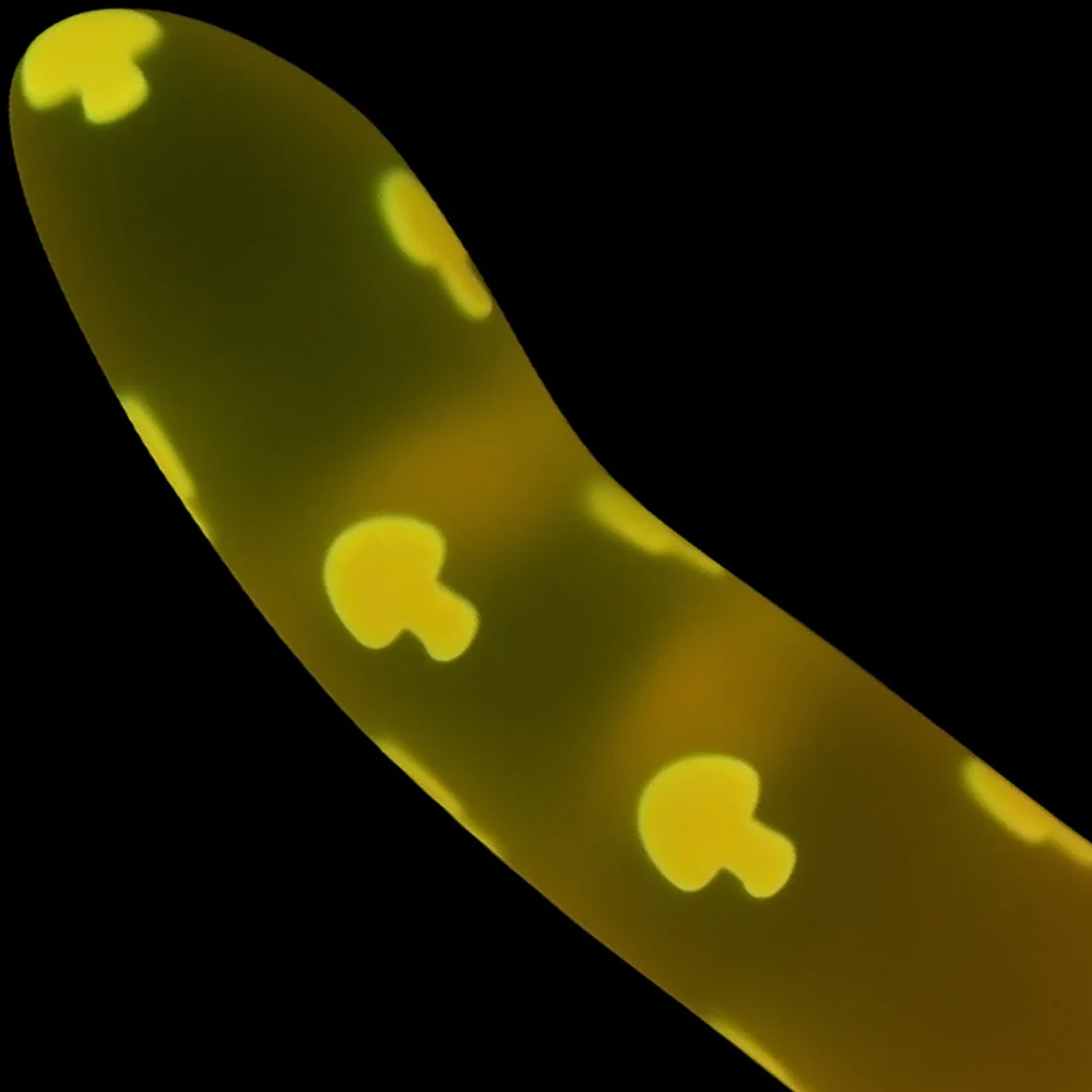 Glow Stick Mushroom 6" Glow In The Dark Silicone Suction Cup Dildo By CalExotics - Image 2