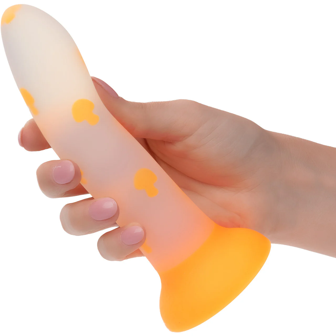 Glow Stick Mushroom 6" Glow In The Dark Silicone Suction Cup Dildo By CalExotics - Image 3
