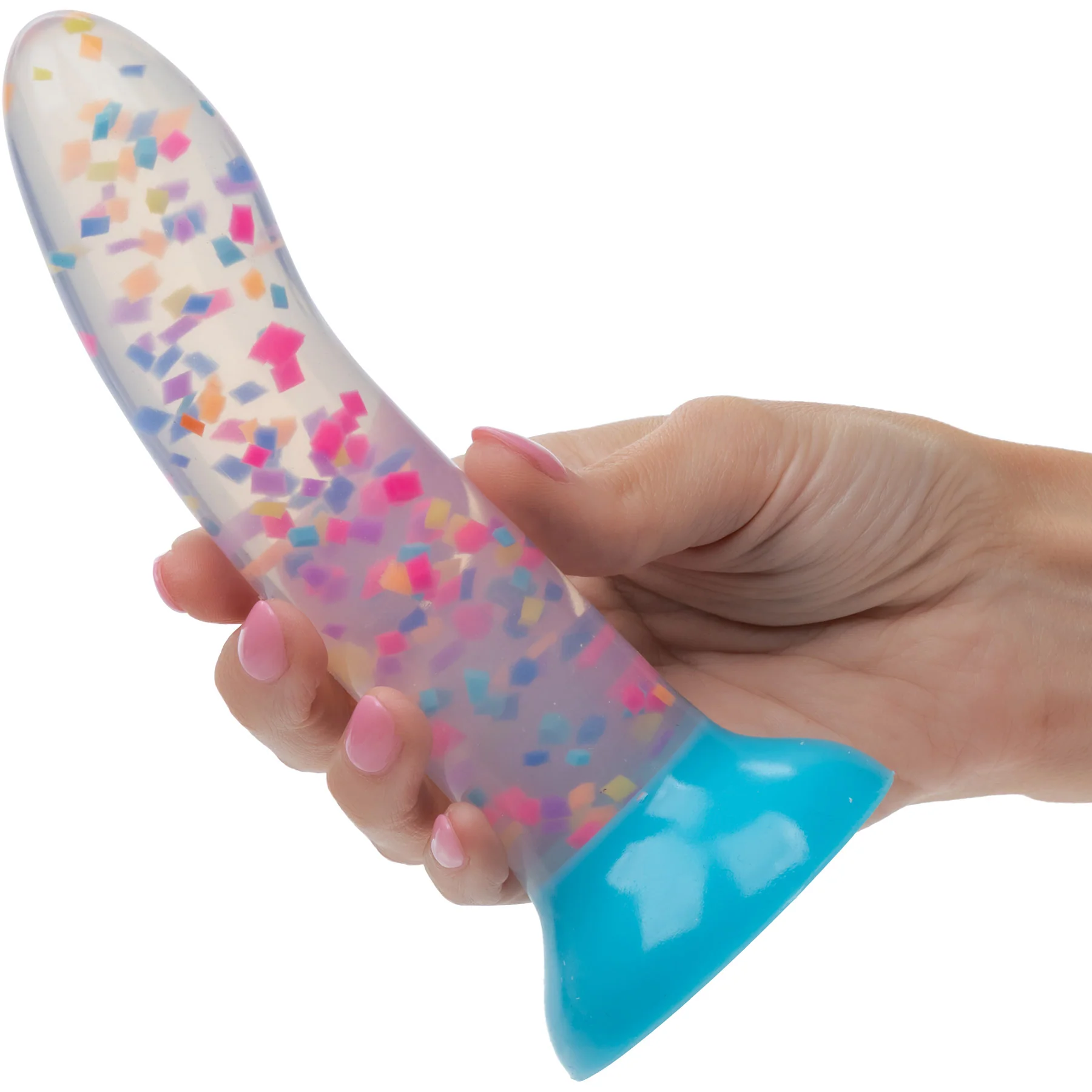 Glow Stick Party 6" Glow In The Dark Silicone Suction Cup Dildo By CalExotics - Image 2