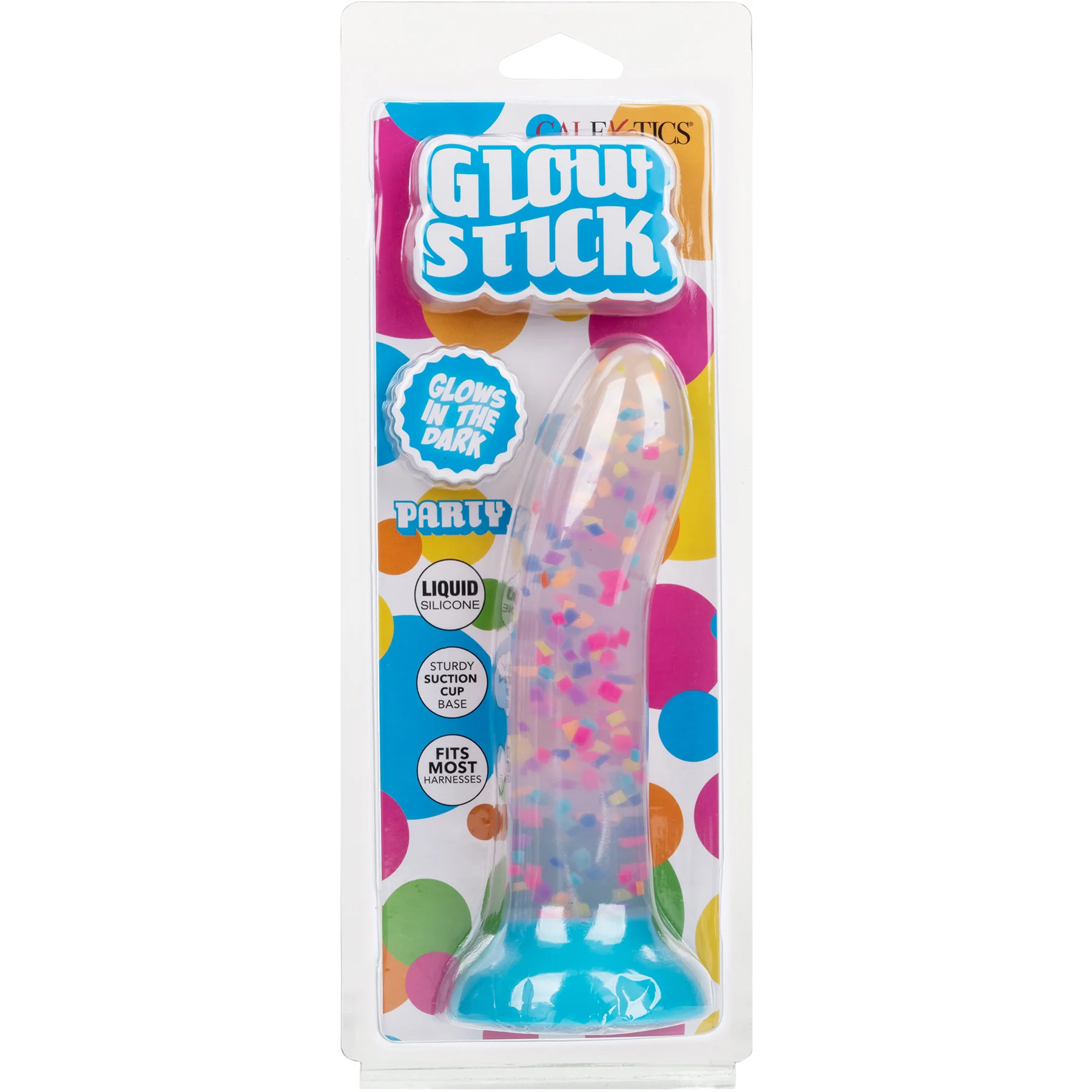 Glow Stick Party 6" Glow In The Dark Silicone Suction Cup Dildo By CalExotics - Image 6