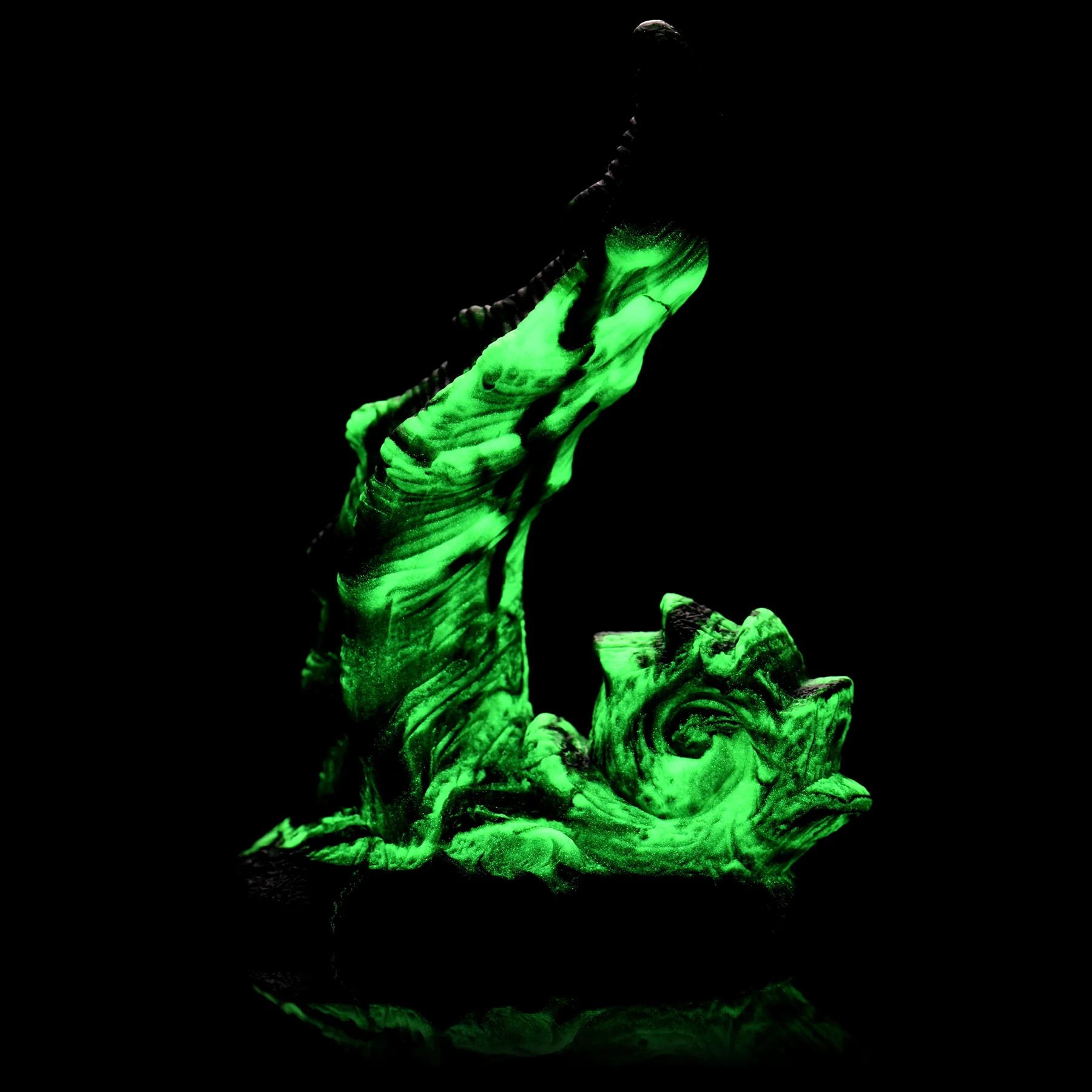Glowzilla Glow-in-the-Dark 7.8" Silicone Suction Cup Dildo By Creature Cocks - Image 3