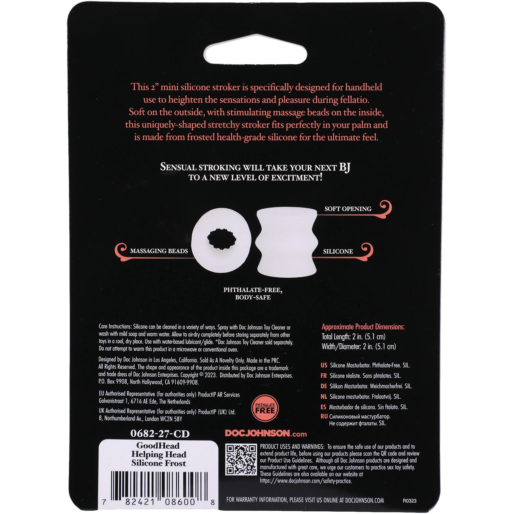 GoodHead Helping Head Silicone Stroker By Doc Johnson - Image 5