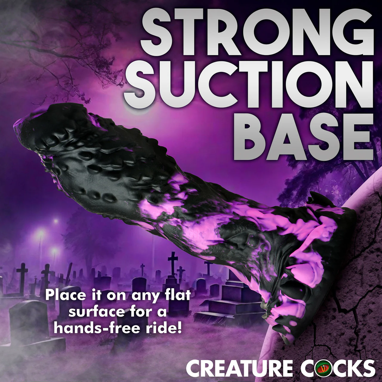 Grim 7.75" Silicone Suction Cup Dildo By Creature Cocks - Image 8