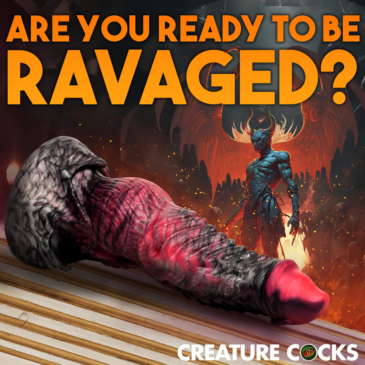 Hades 9.25" Silicone Suction Cup Dildo By Creature Cocks - Large - Image 7