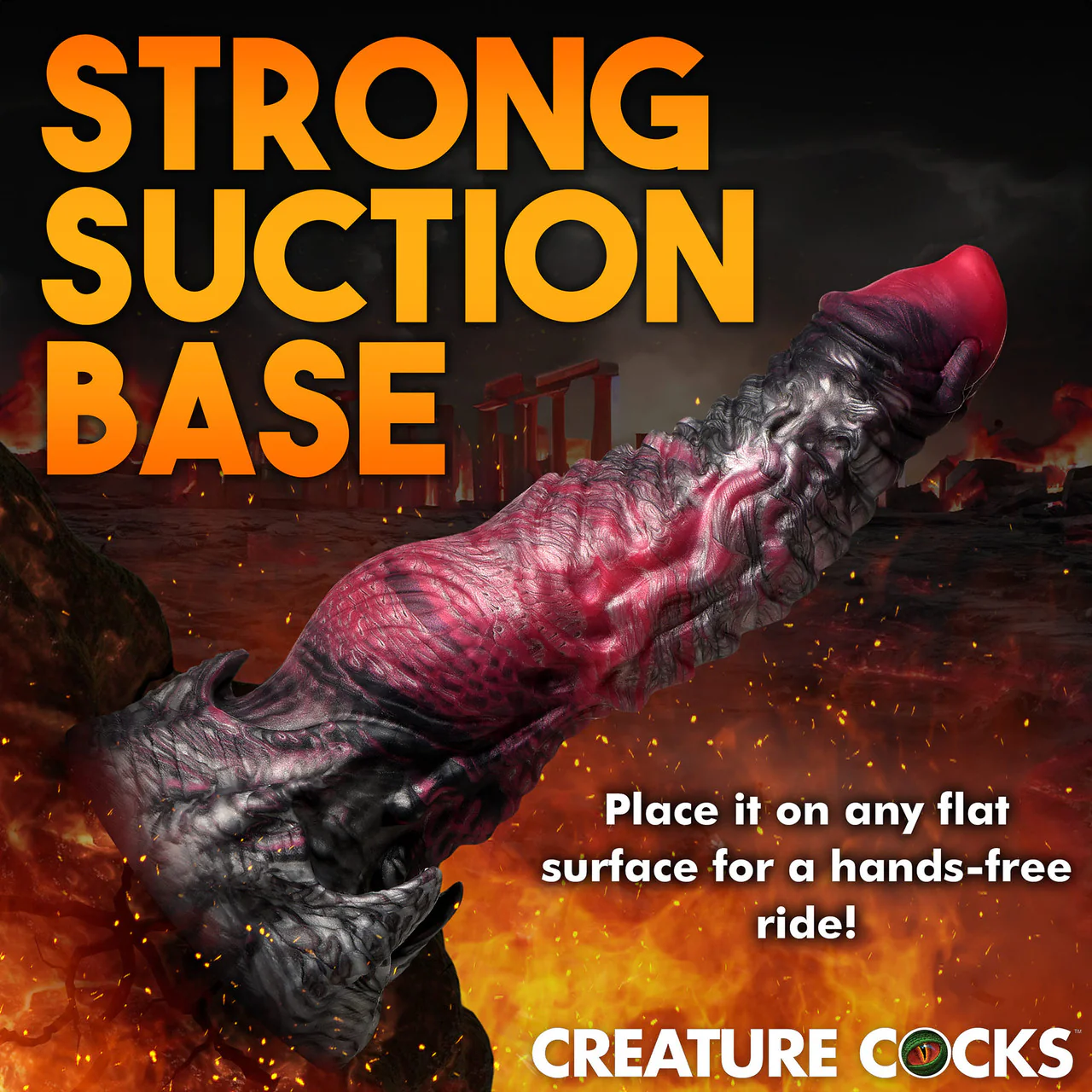 Hades 9.25" Silicone Suction Cup Dildo By Creature Cocks - Large - Image 9