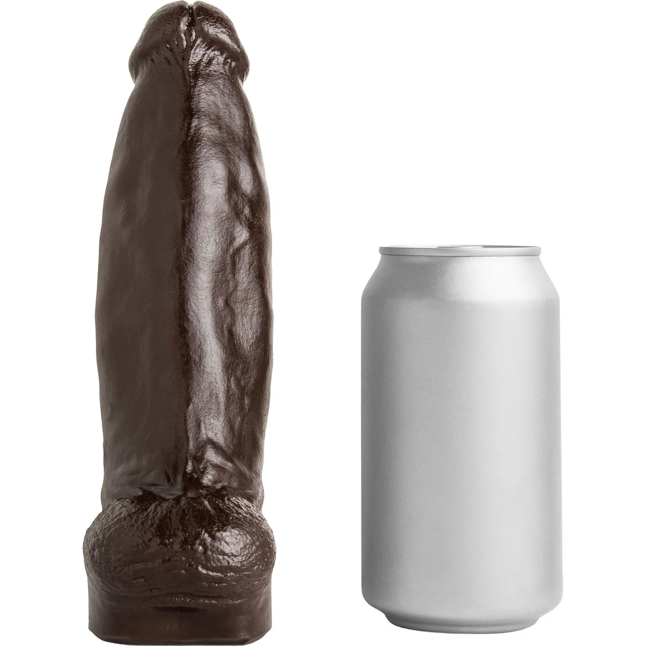 Hankey's Toys Beefcake Small 8" Silicone Cock With Balls & Vac-U-Lock Base - Chocolate - Image 6