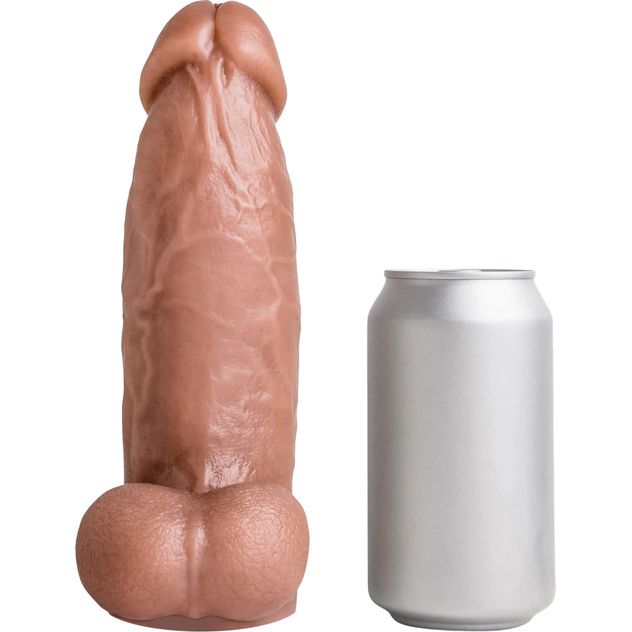 Hankey's Toys Nick Capra Original 8.5" Silicone Cock With Balls & Vac-U-Lock Base - Caramel - Image 4