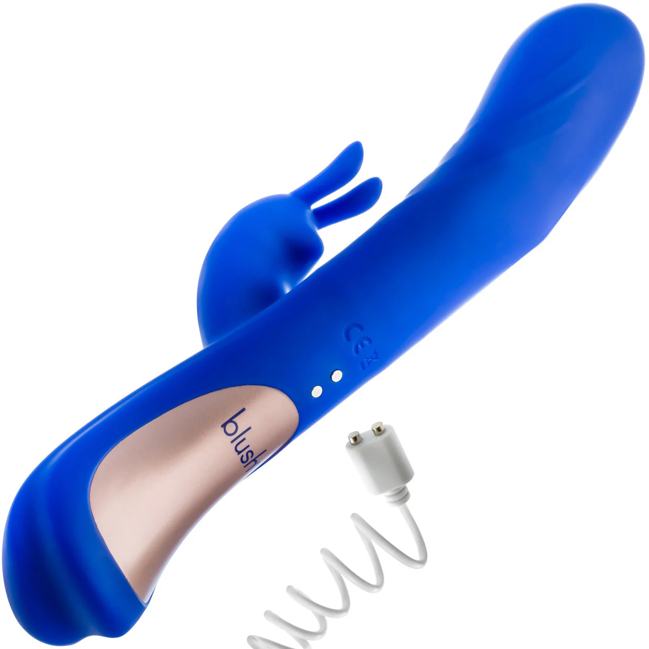 Harper Rechargeable Silicone Rabbit Dual Stimulation Vibrator With G-Spot Motion By Blush - Midnight - Image 5