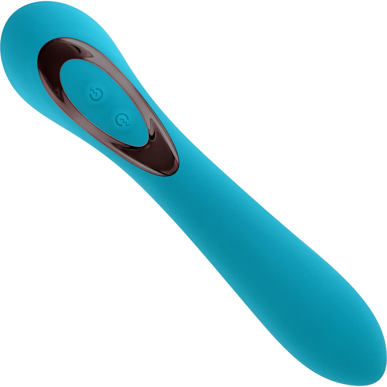 Heads Or Tails Silicone Rechargeable Waterproof Dual Stimulation Vibrator By Evolved Novelties - Teal - Image 6