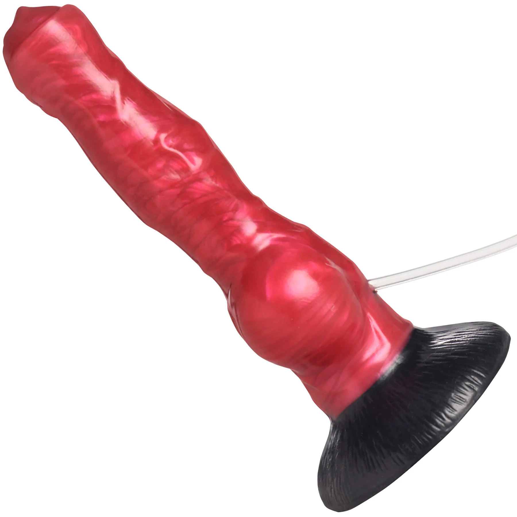 Hell Hound 7.8" Squirting Silicone Suction Cup Dildo By Creature Cocks - Image 9