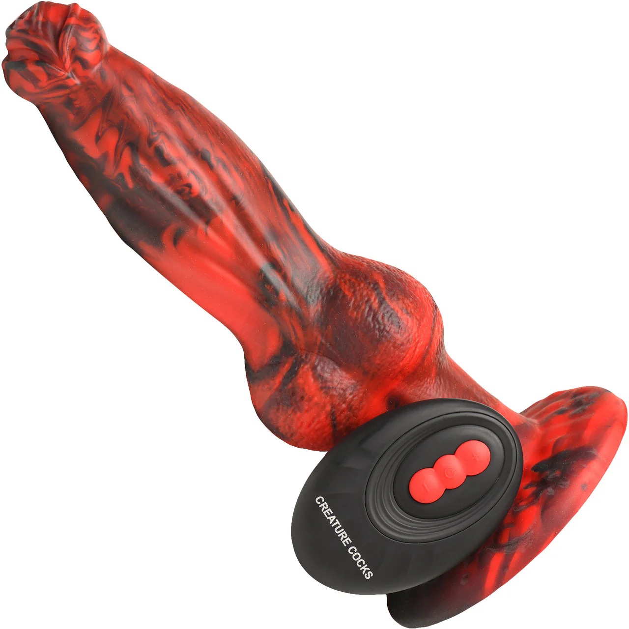 Hell Wolf Rechargeable Thrusting & Vibrating Silicone Suction Cup Dildo With Remote By Creature Cocks - Image 8