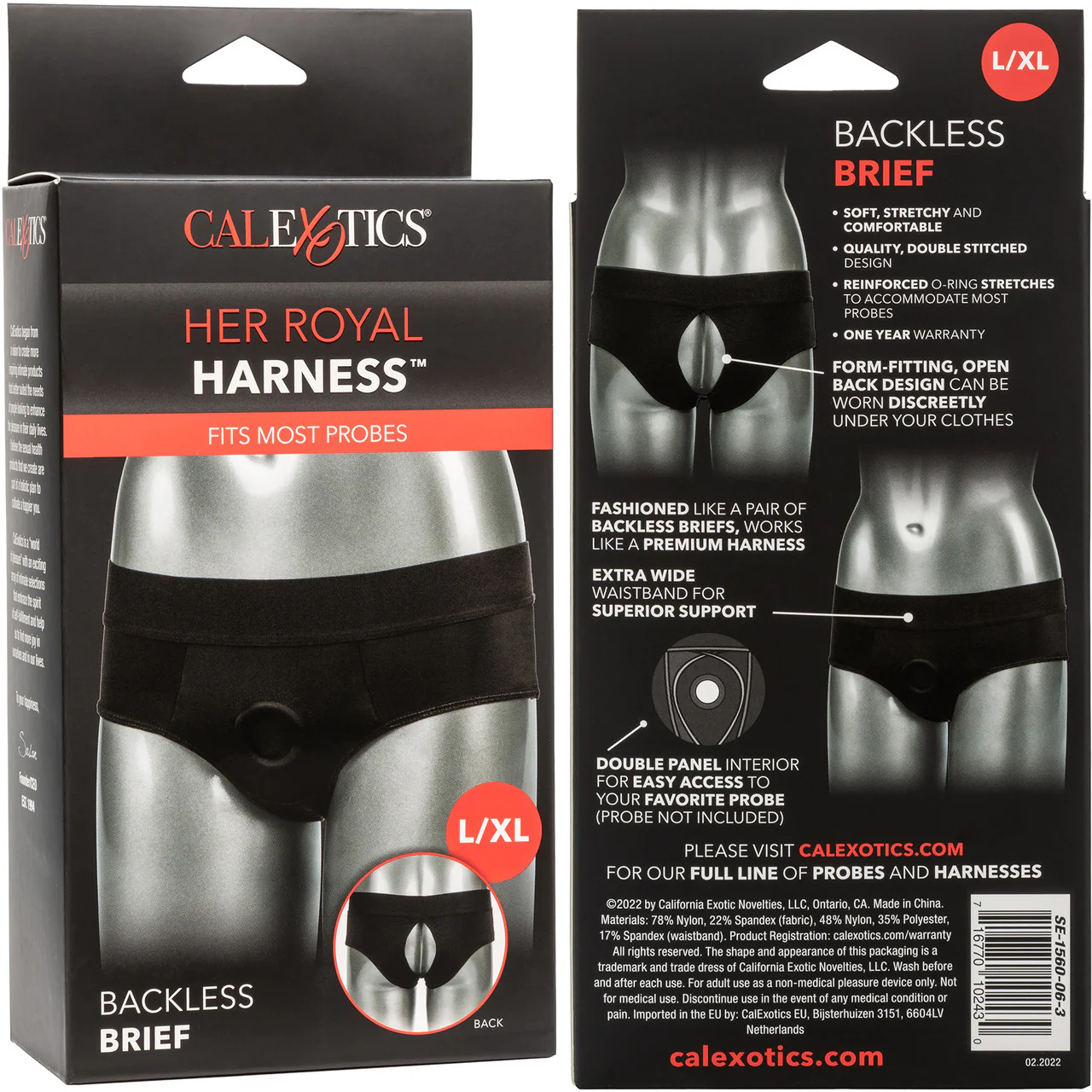 Her Royal Harness Backless Brief Strap-On Harness by CalExotics - Large / X-Large - Image 8
