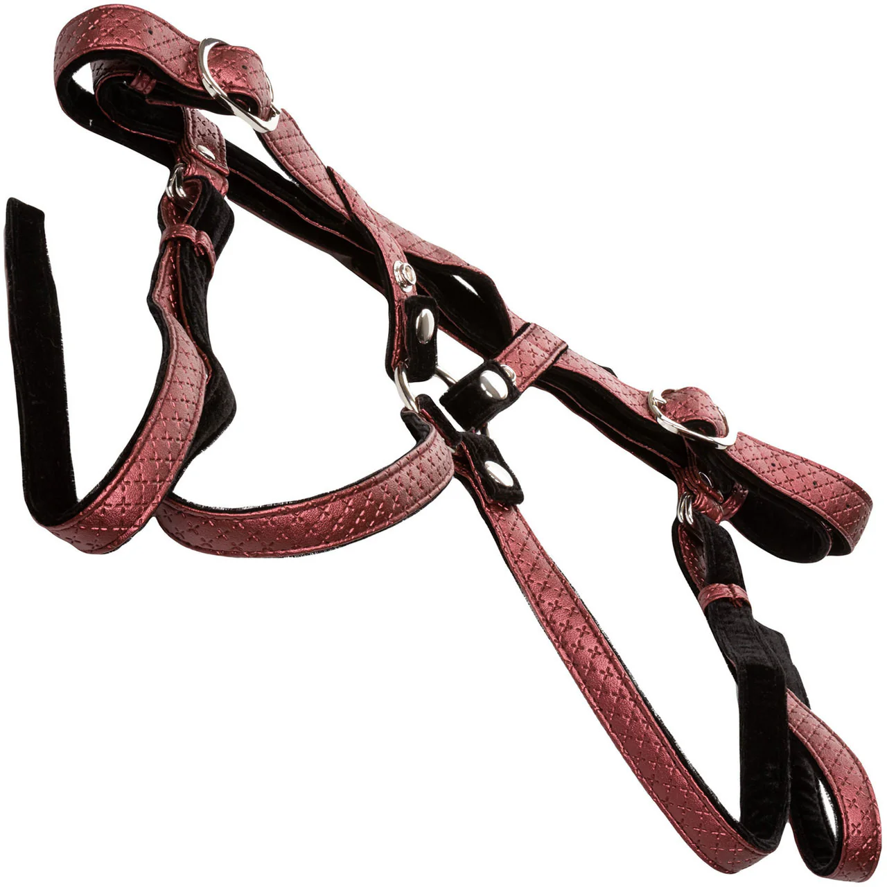 Her Royal Harness The Regal Duchess O-Ring Harness by CalExotics - Red - Image 3