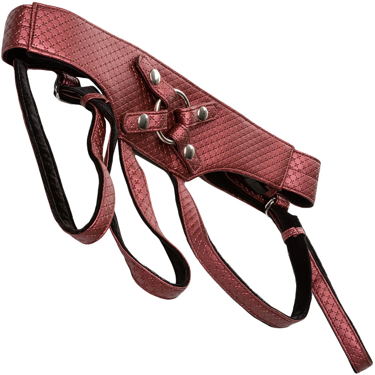 Her Royal Harness The Regal Empress O-Ring Harness by CalExotics - Red - Image 3