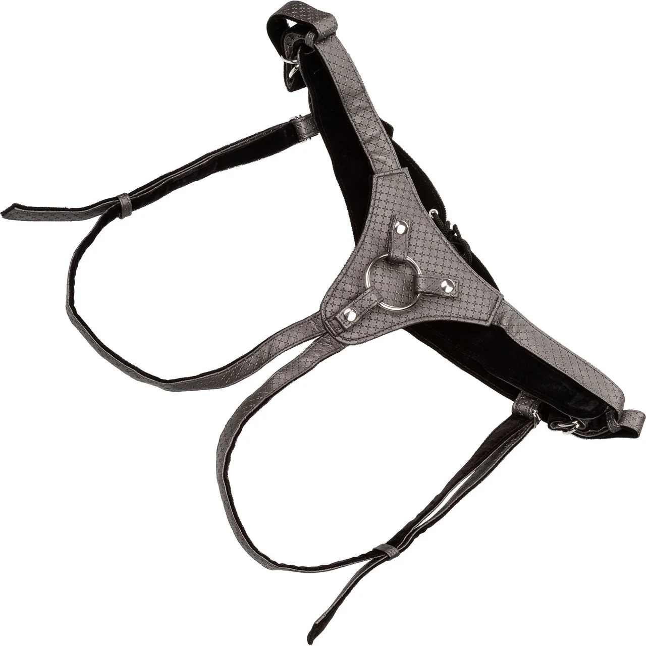 Her Royal Harness The Regal Queen O-Ring Harness by CalExotics - Pewter - Image 2