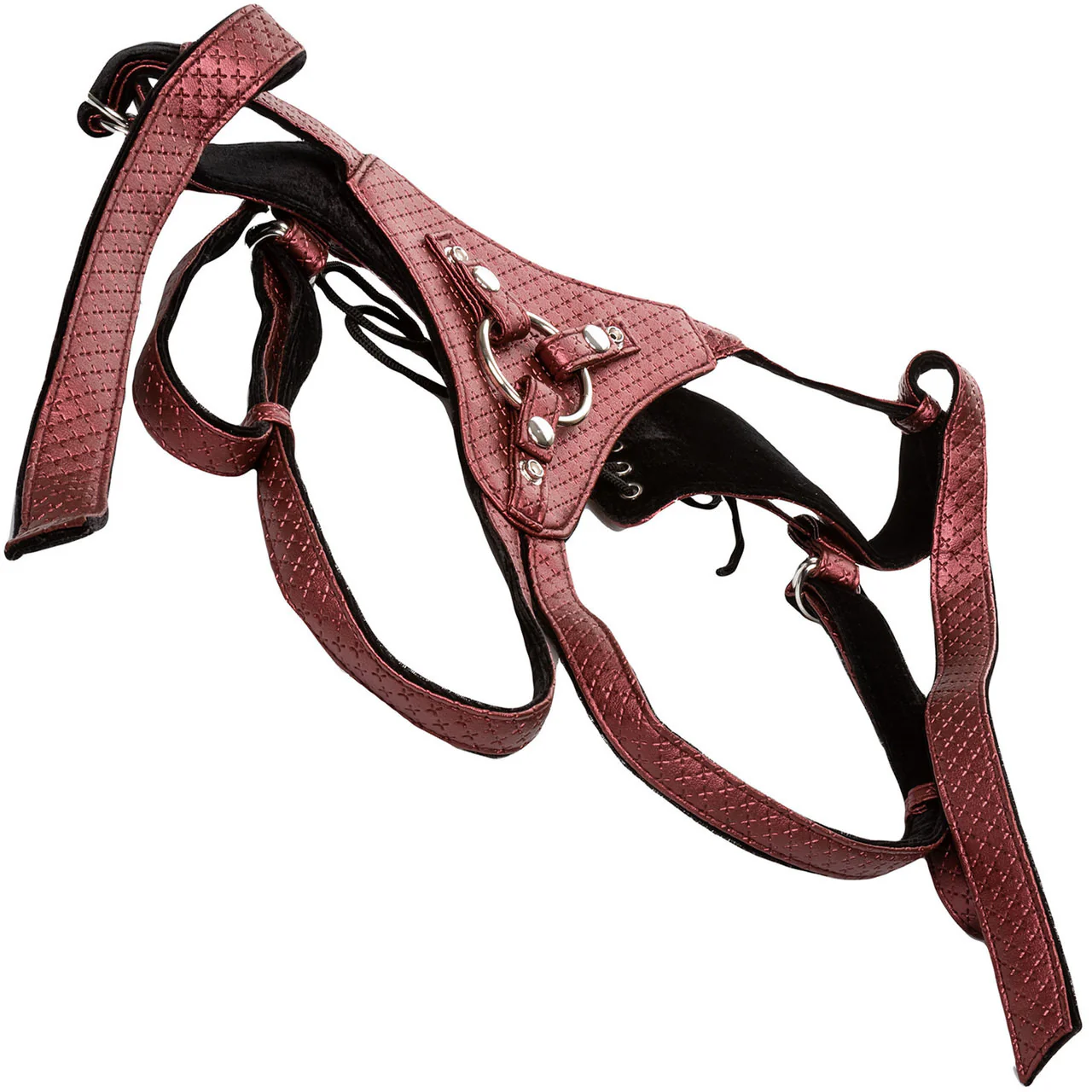 Her Royal Harness The Regal Queen O-Ring Harness by CalExotics - Red - Image 3