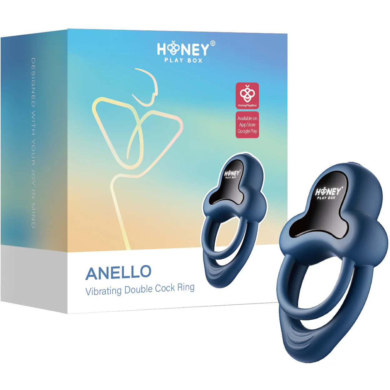 Honey Play Box Anello App-Controlled Silicone Vibrating Couples Cock Ring - Image 14
