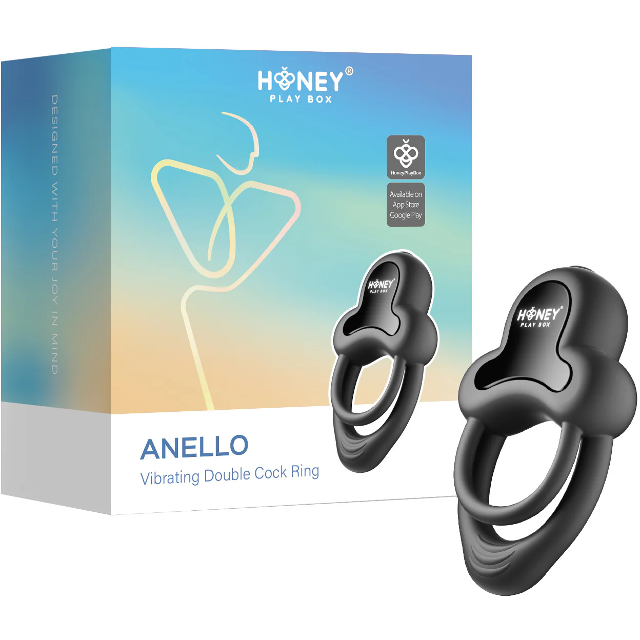 Honey Play Box Anello App-Controlled Silicone Vibrating Couples Cock Ring - Image 8