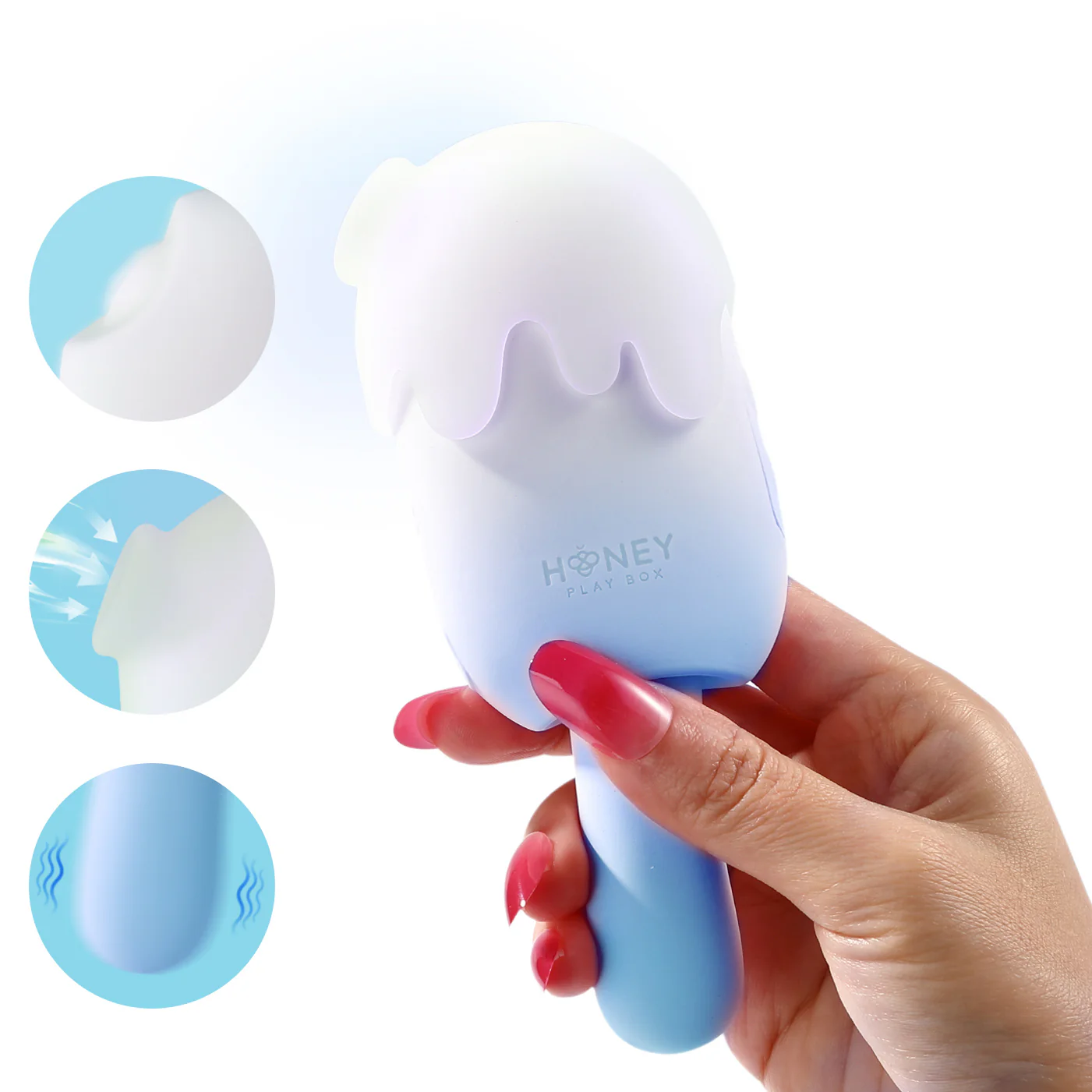 Honey Play Box BITE ME Sucking Tapping & Vibrating Cream Pop Clit Stimulator - Image 13