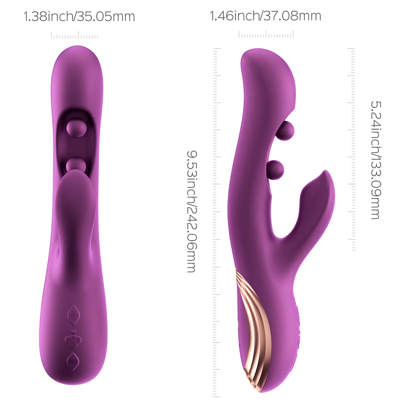Honey Play Box GEM Pressure Sensing App Enabled Twin Balls Rabbit Vibrator - Image 6