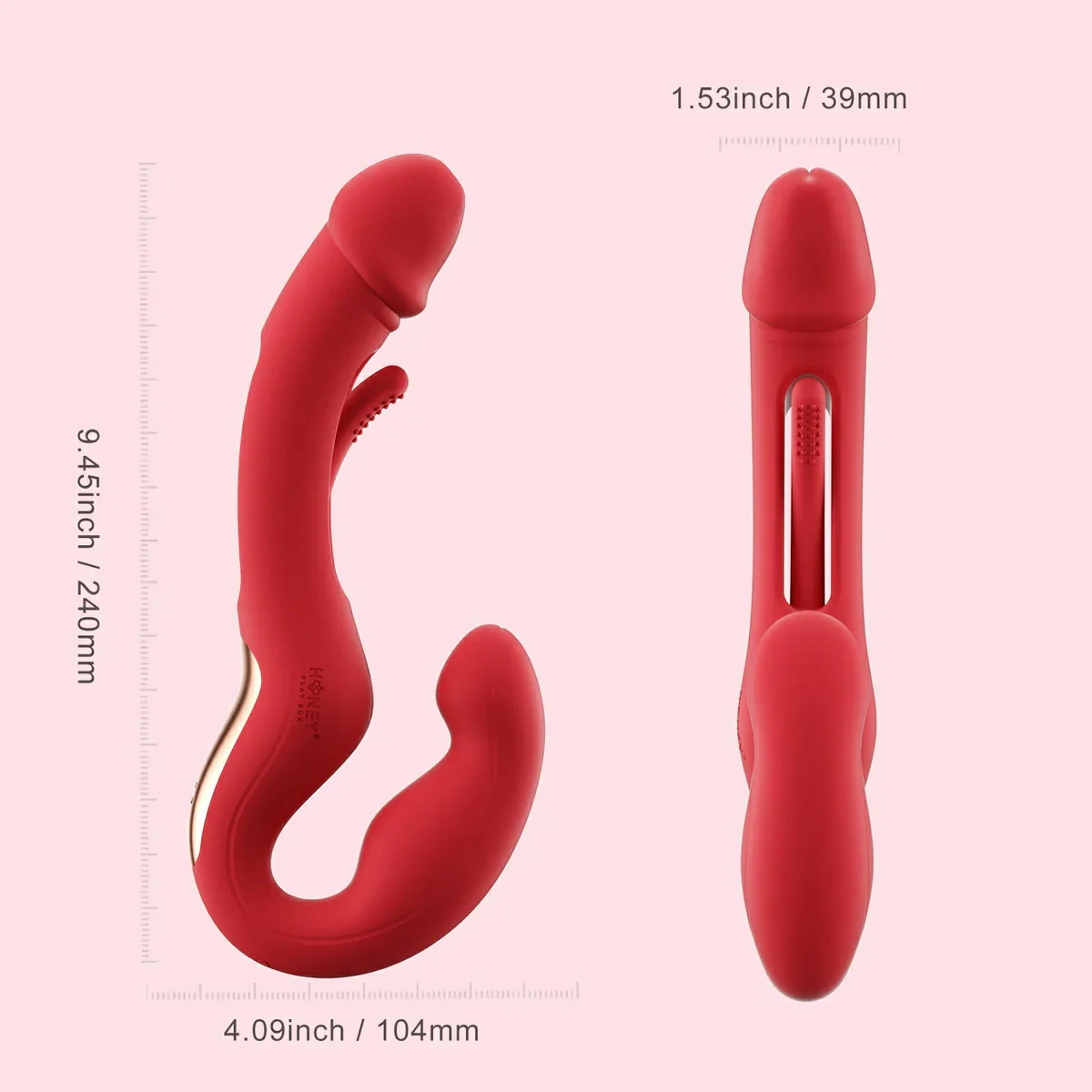 Honey Play Box Harmony Duo App Enabled Tapping Finger Silicone Strapless Strap-On - Image 15
