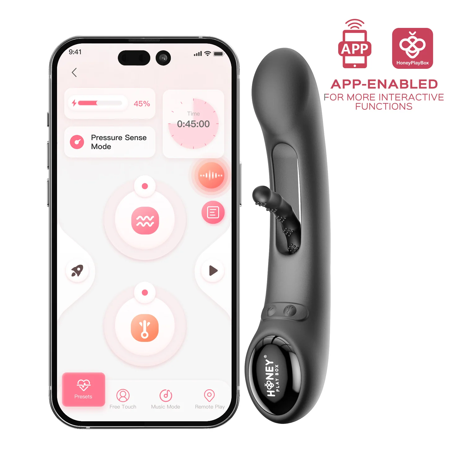 Honey Play Box Tempo Pressure Sensing App Controlled Tapping Finger Silicone G-Spot Vibrator - Image 10