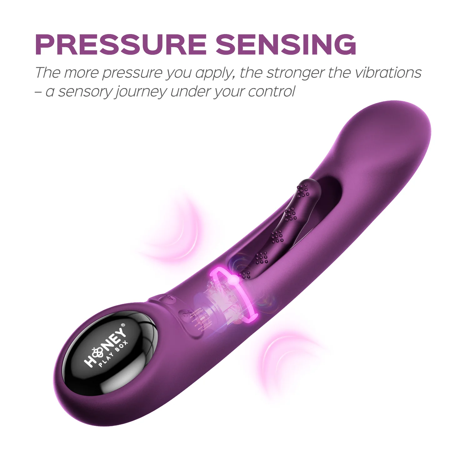 Honey Play Box Tempo Pressure Sensing App Controlled Tapping Finger Silicone G-Spot Vibrator - Image 16