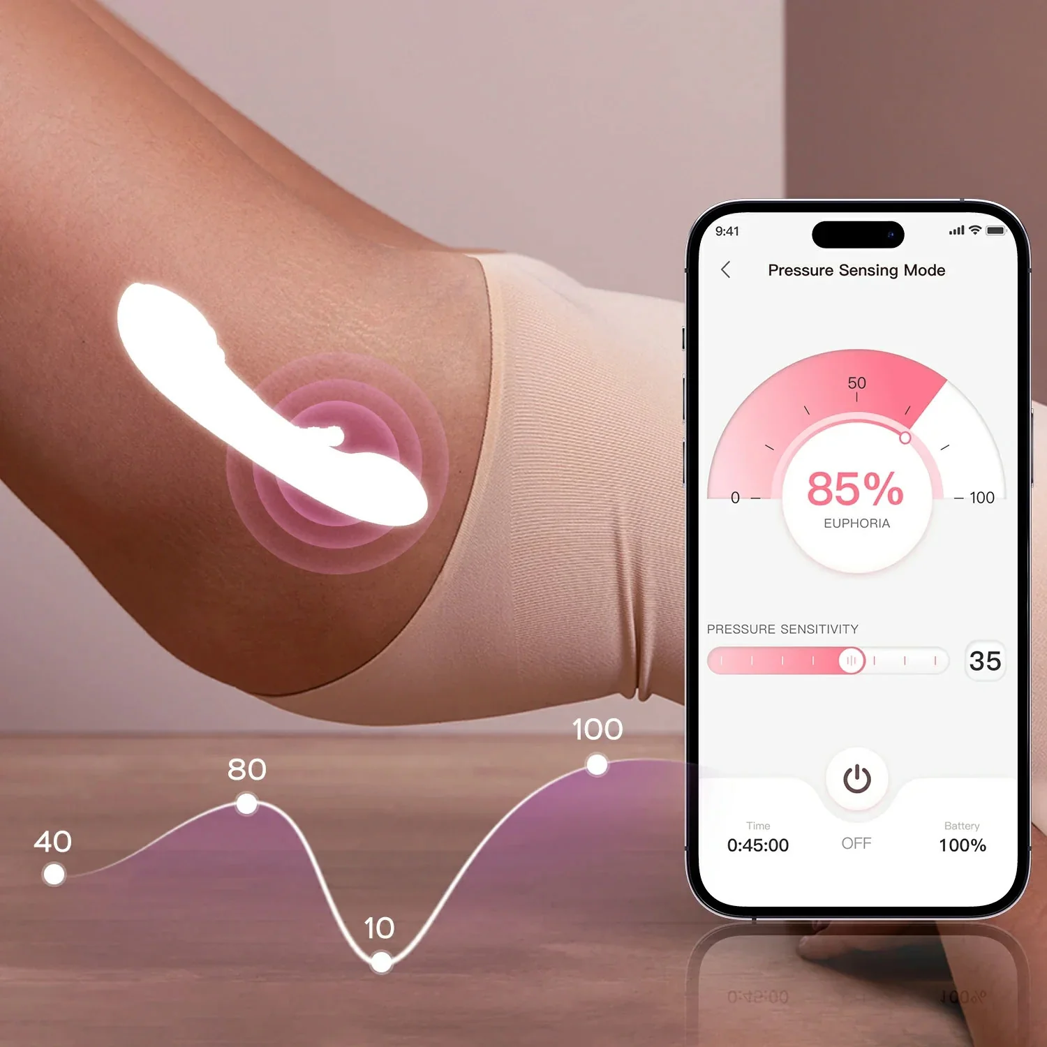 Honey Play Box Tempo Pressure Sensing App Controlled Tapping Finger Silicone G-Spot Vibrator - Image 2
