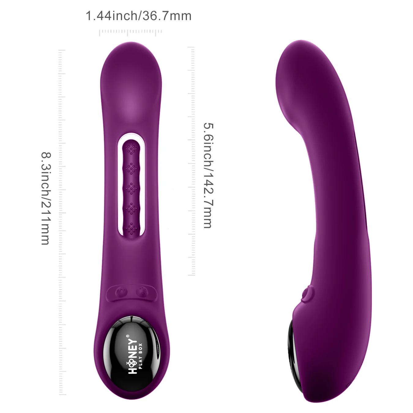 Honey Play Box Tempo Pressure Sensing App Controlled Tapping Finger Silicone G-Spot Vibrator - Image 25