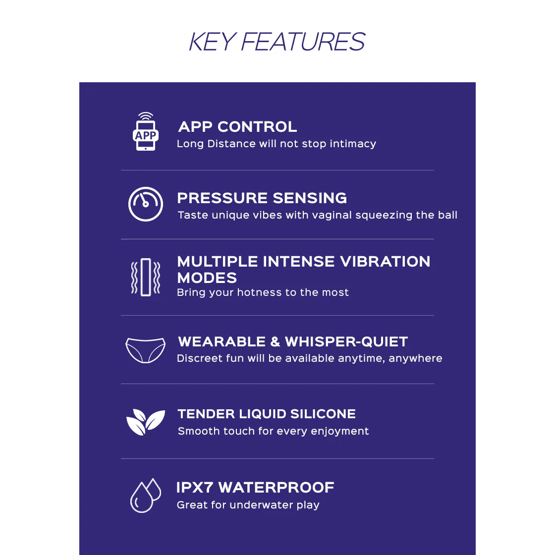 Honey Play Box Trill Wearable Single Ball App Enabled Silicone Dual Stimulation Vibrator - Image 13