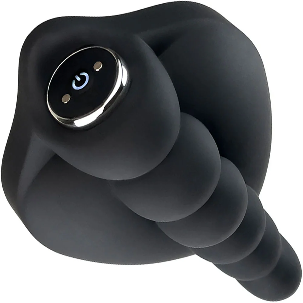 Honeybunch Soft Silicone Dildo Base with Vibe Pocket for Harness Play By Banana Pants - Black - Image 10