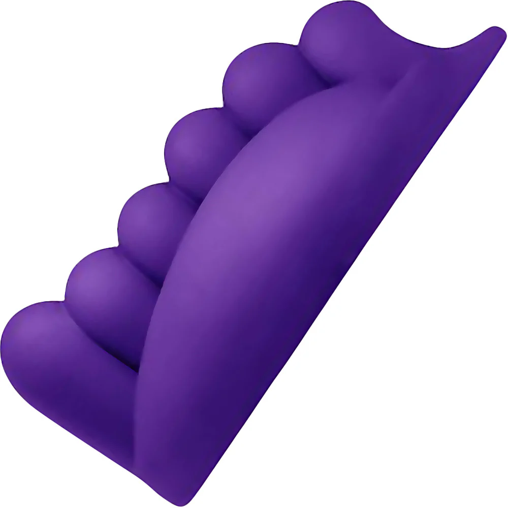 Honeybunch Soft Silicone Dildo Base With Vibe Pocket for Harness Play By Banana Pants - Purple - Image 3