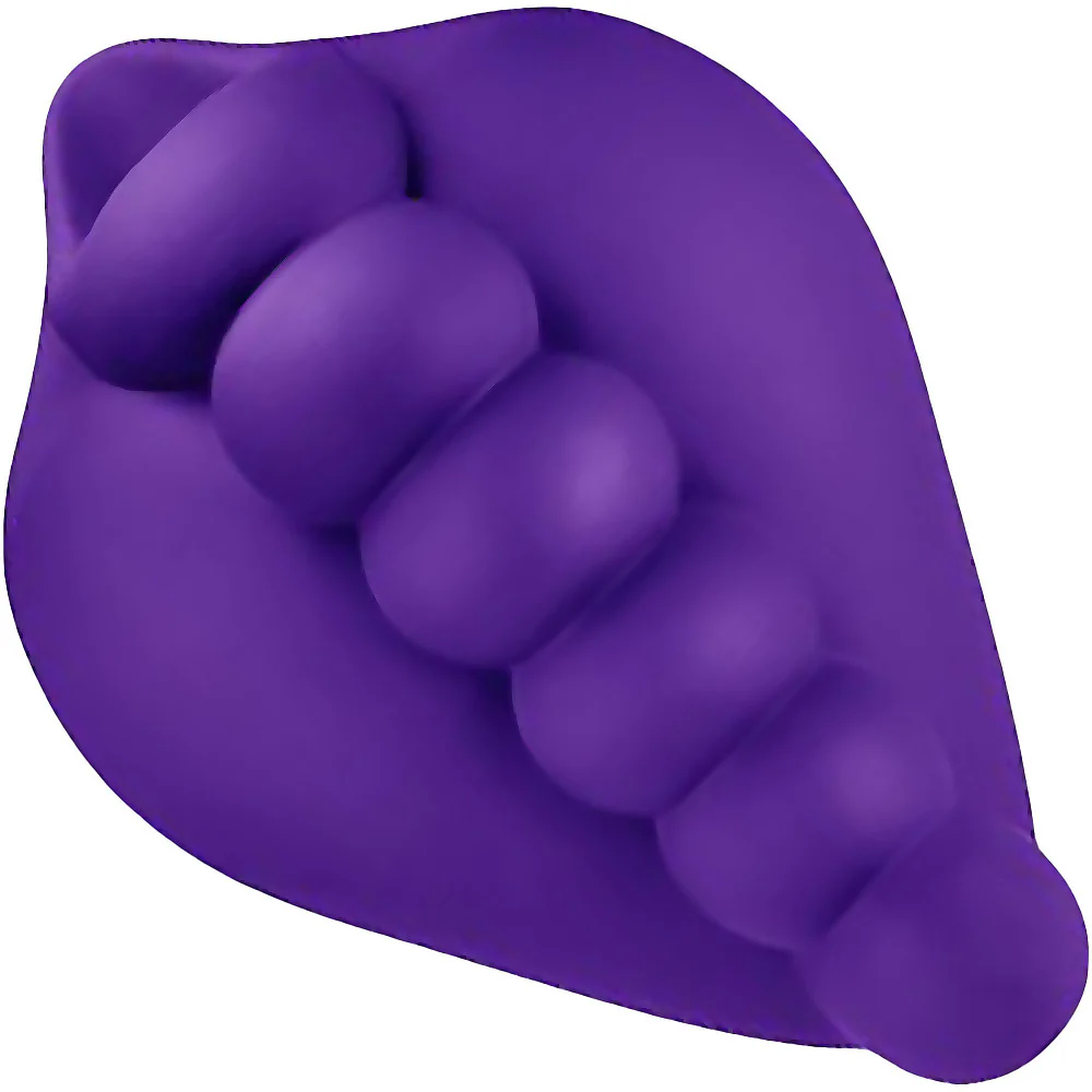 Honeybunch Soft Silicone Dildo Base With Vibe Pocket for Harness Play By Banana Pants - Purple - Image 4