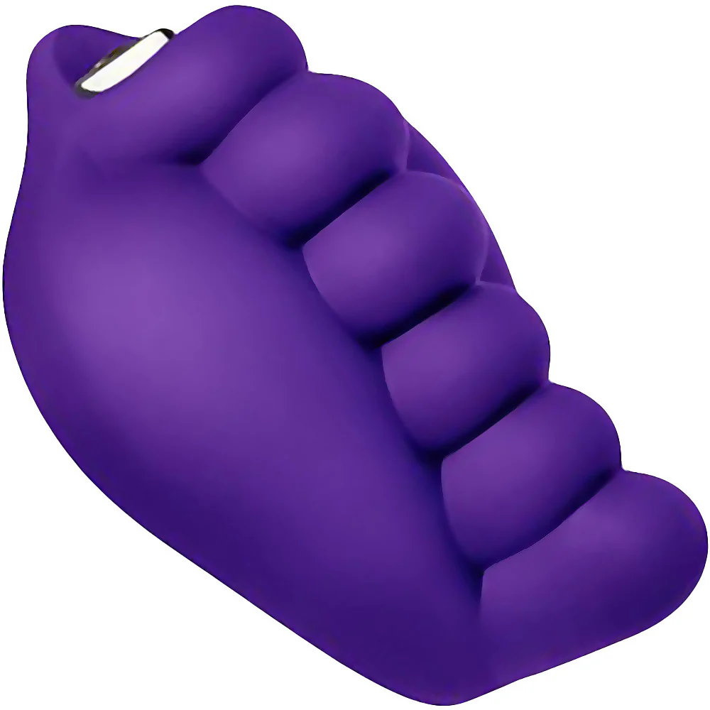 Honeybunch Soft Silicone Dildo Base With Vibe Pocket for Harness Play By Banana Pants - Purple - Image 5