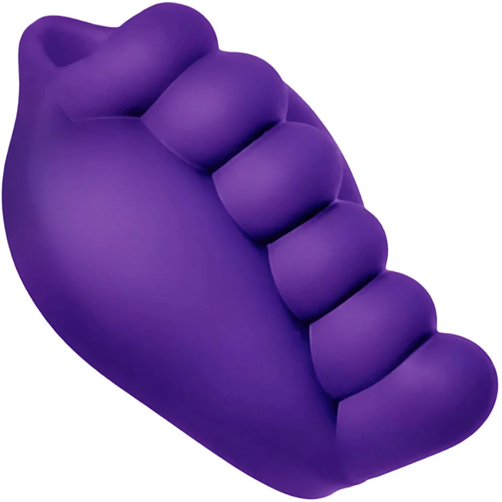 Honeybunch Soft Silicone Dildo Base With Vibe Pocket for Harness Play By Banana Pants - Purple - Image 7