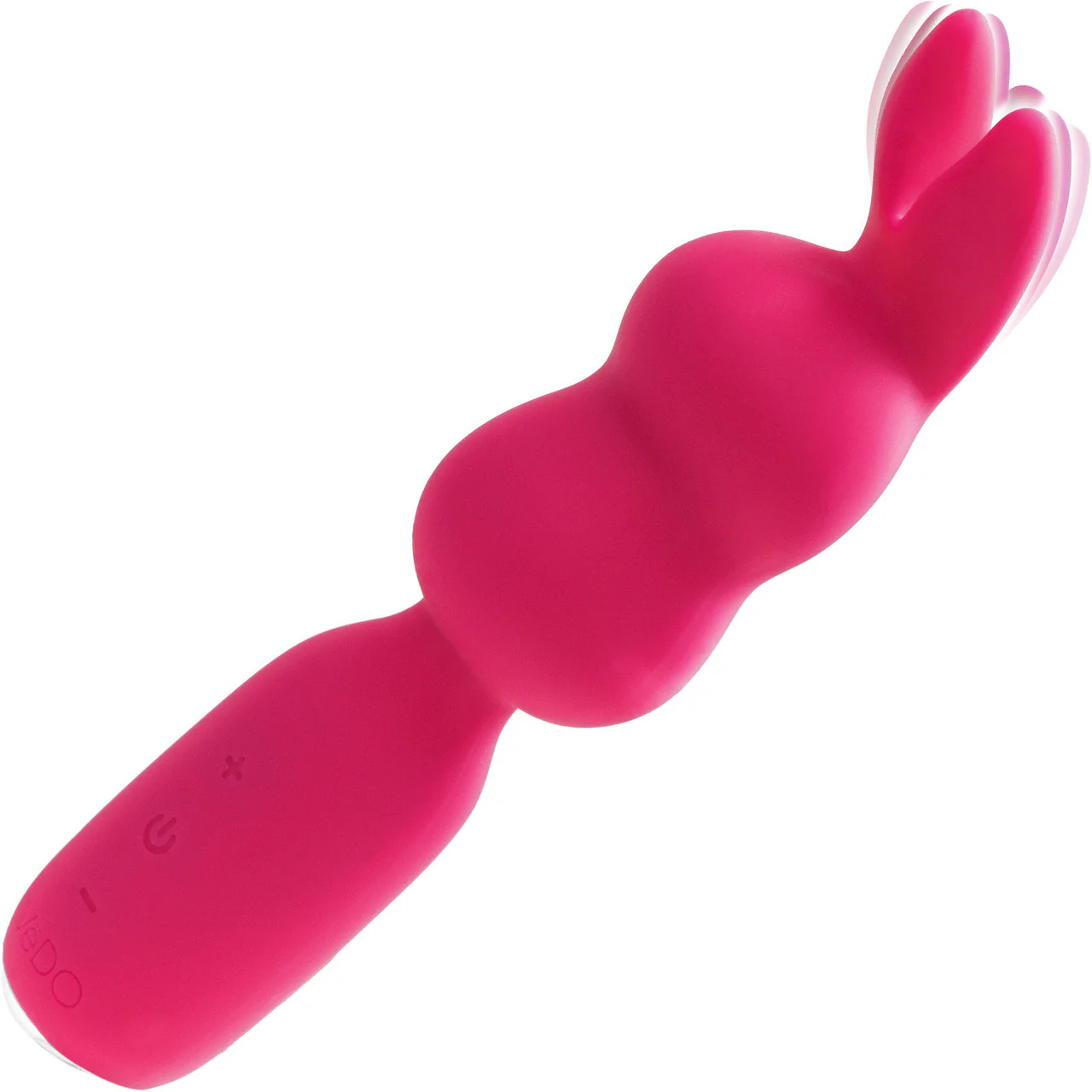 Hopper Bunny Rechargeable Waterproof Silicone Mini Wand Vibrator By VeDO - Pretty In Pink - Image 3