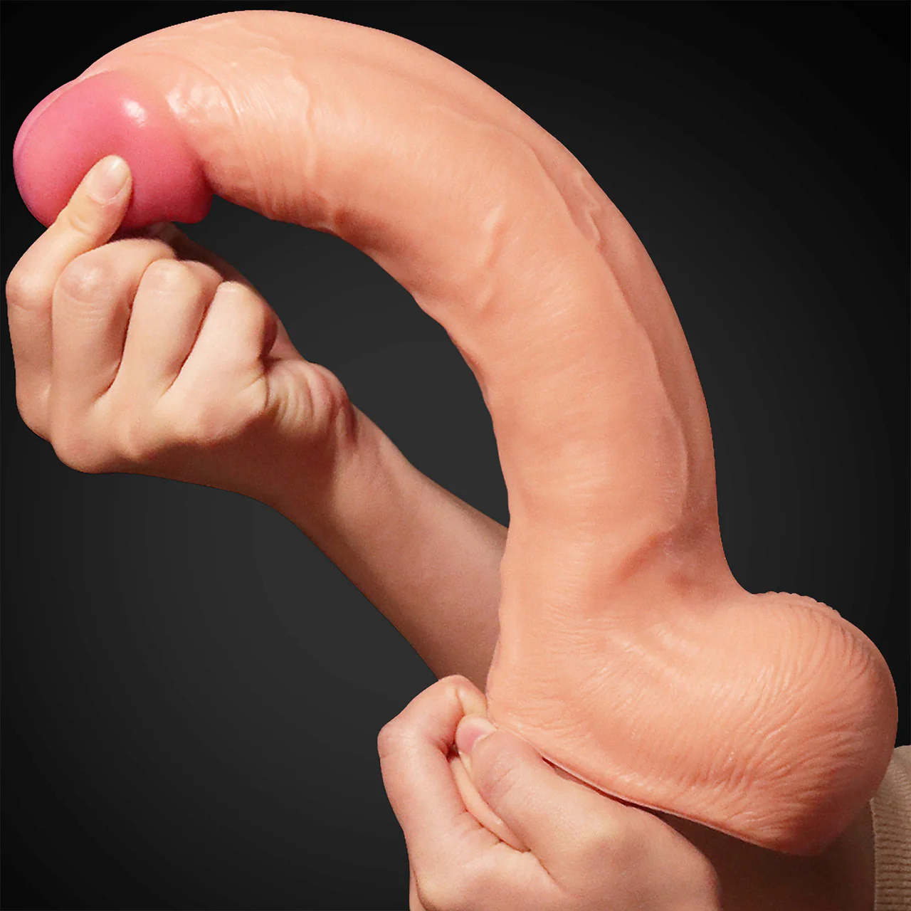 Horus Lupercal XL 9" Realistic Dual Density Silicone Dildo With Suction Cup & Balls By Pleasure Engine - Image 5