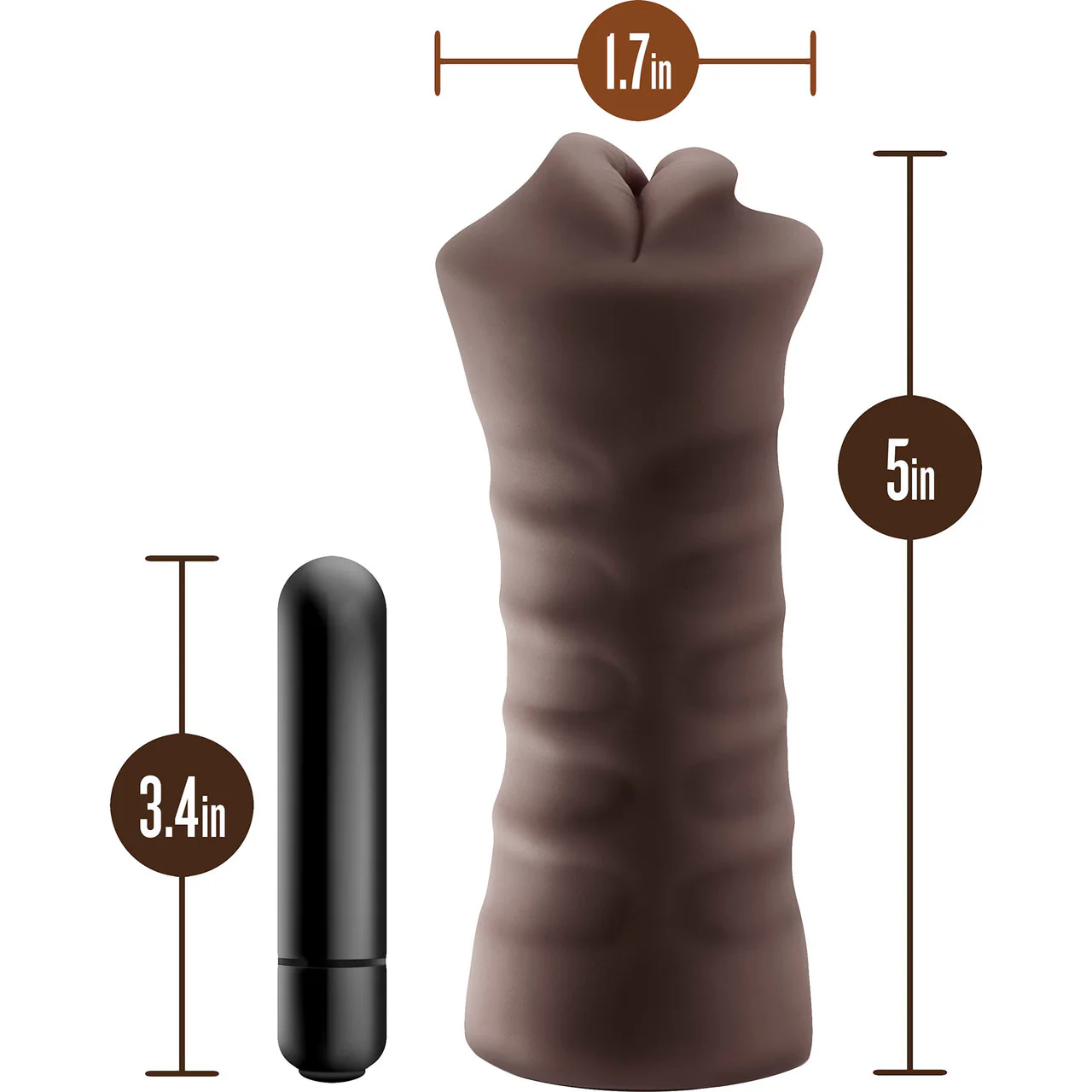 Hot Chocolate Renee Mouth Shaped Penis Masturbator By Blush - Image 3